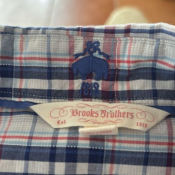 ***** 5 for &25 Brooks Brothers Plaid Button Down Blouse - Picture 5 of 5